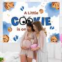 A Little Cookie is on The Way Backdrop Background - Cookie Baby Shower Decorations, Cookie Baby Shower Backdrop, Welcome Baby Party Photo Booth, 7 * 5 Ft