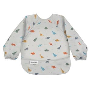 Tiny Twinkle Long Sleeve Bib for Babies & Toddlers | Waterproof Smock Bib for Eating | Machine Washable & Mess-Proof Feeding Essentials | Newborn Shower Gift (Dinosaur, 624M)