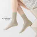 Premium Mulberry Silk Mesh Socks for Women - Breathable, Lightweight, Crew, Soft Summer Wear, Girls, Quiet Luxury