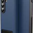 for Samsung Galaxy Z Fold 7 Magnetic Flip Folding Case, Multi-Angle Bracket, High Classy Luxurious Business Leather, Full Body Hinge Protective Slim Cover. (Navy Blue)