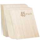 Baltic Birch Plywood Sheets Box of 45  Laser Engraving Cutting, Scroll Saw Nature Veneer Color, Stronger Than Basswood, A/A Grade,12 x 12 x 1/8”, 3mm Thickness Perfect for Wood Burning