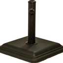 US Weight 26 Pound Umbrella Base - Cast Stone Outdoor Umbrella Stand - for Use with Umbrella Poles 1.3" to 1.8" - Designed to be Used with Patio Table - Bronze (Brown)