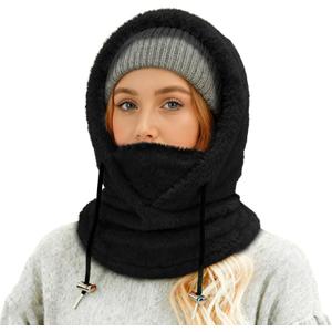 YESLIFE Balaclava Ski Mask for Men, Summer Face Mask for Motorcycle Helmets, Dirt Bike Accessories Neck Gaiter, Bandanas (Fleece Thermal-black)