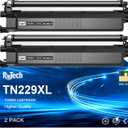 TN229 Black Toner Cartridge,2 Pack Compatible for Brother TN229XL TN229XXL MFC-L3780CDW HL-L3280CDW MFC-L3765CDW HL-L3220CDW MFC-L3720CDW HL-L3295CDW HL- L3300CDW HL-L8245CDW Printer