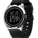 YUINK Mens Watch Ultra-Thin Digital Sports Watch Waterproof Stainless Steel Fashion Wrist Watch for Men Women