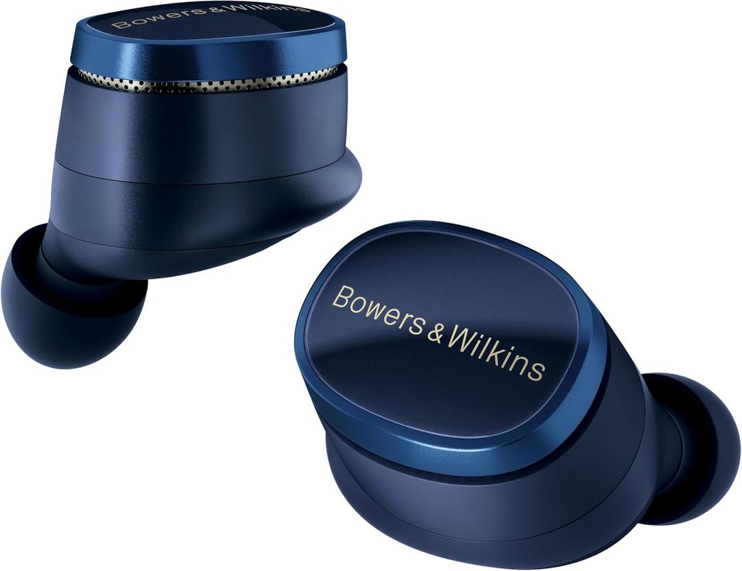 Bowers & Wilkins Pi8 Wireless Bluetooth Earbuds (Midnight Blue), in-Ear Bluetooth Earphones with Qualcomm & aptX Lossless, Active Noise Cancelling Earbuds, 3 Built-in Mics, 15-Min Quick Charging