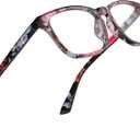 Reading Glasses for Women Men - Blue Light Blocking UV Filter Computer Readers,Anti Eyestrain Eyeglasses (A01-floral)