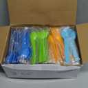 Tessco 50 Set Ice Cream Sundae Kit Plastic Ice Cream Cups Spoons and Paper Umbrellas 8 oz Disposable Dessert Bowls for Summer Party Supplies