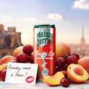 Maison Perrier French Kiss Sweetened Sparkling Juice Beverage, Peach & Cherry Flavors With Real Fruit Juices, 24Pk (EXP 04/27/27)