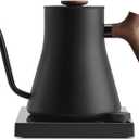Fellow Stagg EKG Pro Studio Edition Electric Gooseneck Kettle - Pour-Over Coffee, Tea, Quick Heating, Precise Temperature Control, Scheduling, Built-in Brew Timer-Matte Black with Walnut Handle, 0.9 L