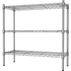 Auslar 3-Shelf Storage Wire Shelves Heavy Duty 3 Tiers Standing Shelving Units Adjustable Metal Organizer Wire Rack, Chrome Auslar 3-Shelf Storage Wire Shelves Heavy Duty 3 Tiers Standing Shelving Units Adjustable Metal Organizer Wire Rack, Chrome