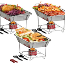 Alpha Living Disposable Chafing Dish Buffet Set with Fuel Cans