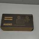 HASKO Shower Caddy Suction Cup, Shower Shelf with Soap Dish and Hooks Organizer, Suction Bathroom Shelf for Storage, Wall Mounted Basket (Polished Stainless Steel SS304) (Silver (1 Pack))