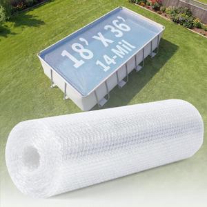 Blue Wave 18x36-ft Rectangle Solar Pool Cover 12-Mil Clear Solar Cover for Above Ground Pool & Inground Pool, Thermal Bubble Blanket for Heat Retention & Reduced Evaporation