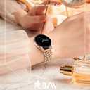 JR.DM Starlight Metal Watch Band Women 20mm Dressy Strap Stainless Steel Chain Bracelet Compatible with Samsung Galaxy Watch 7/6/5/4/Active 2/4 6 Classic/5 Pro/FE 40mm 42mm 43mm 44mm 45mm 46mm 47mm