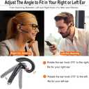 Wireless Headset Business Earpiece Built-in Mic Noise Cancelling Headphone 5.3 Handsfree Sports Earphone for Android iOS Driving Trucker Driver Business Office