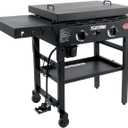 Char-Griller Flat Iron 2 Burner Outdoor Griddle Lid Gas Grill + Char-Griller Flat Iron 2 Burner Outdoor Gas Griddle Grill Cover