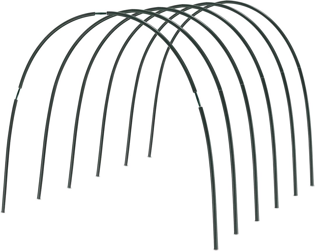 Gardzen Garden Hoops, DIY Greenhouse Hoops for Raised Beds, Row Cover, Garden Netting 24PCS (5.7 ft x 6pcs)