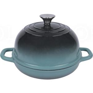 Dutch Oven for Bread Baking, Enameled Cast Iron Dutch Oven Pot with Lid, Bread Oven for Sourdough Bread Baking, Cast Iron Bread Pan, 5 qt Cyan
