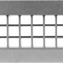 Repa Market 13" x 3" Inch Air Exhaust Grille for Round Ducts - 2 Adjustable Louvre Blades - Galvanized Air Supply Vent Cover - Side Fit Round Surface Canal Ducting from 6.30" to 15.74" Inches