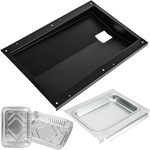 Uniflasy 69804 Grease Tray with 67047 Catch Pan for Weber Spirit 300 Series Gas Grills,Spirit E310 E320 E330 S310 S320 S330 Grills,Drip Tray with 10 Pack Aluminum Foil Liner,Replace Weber 69804 67047