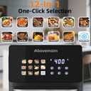 10L Large Xl Pro Air Fryer Oven With Grill Combo For Kitchen Countertop Use,12 in 1 Smart Convection Ovens,AirFryer With Glass View Window,Nonstick Basket,Fryer Liners,Removable Door-Black