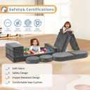 12pcs Modular Kids Play Couch, Convertible Toddler Sectional Sofa