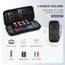 2 x Pequecom Hard Carrying Case for Nintendo Switch 2 (2025) - 3-in-1 Starter Kit with 2 Screen Protectors & Secure Straps, Shockproof Travel Storage Shell Pouch, Portable Console Organizer, Black