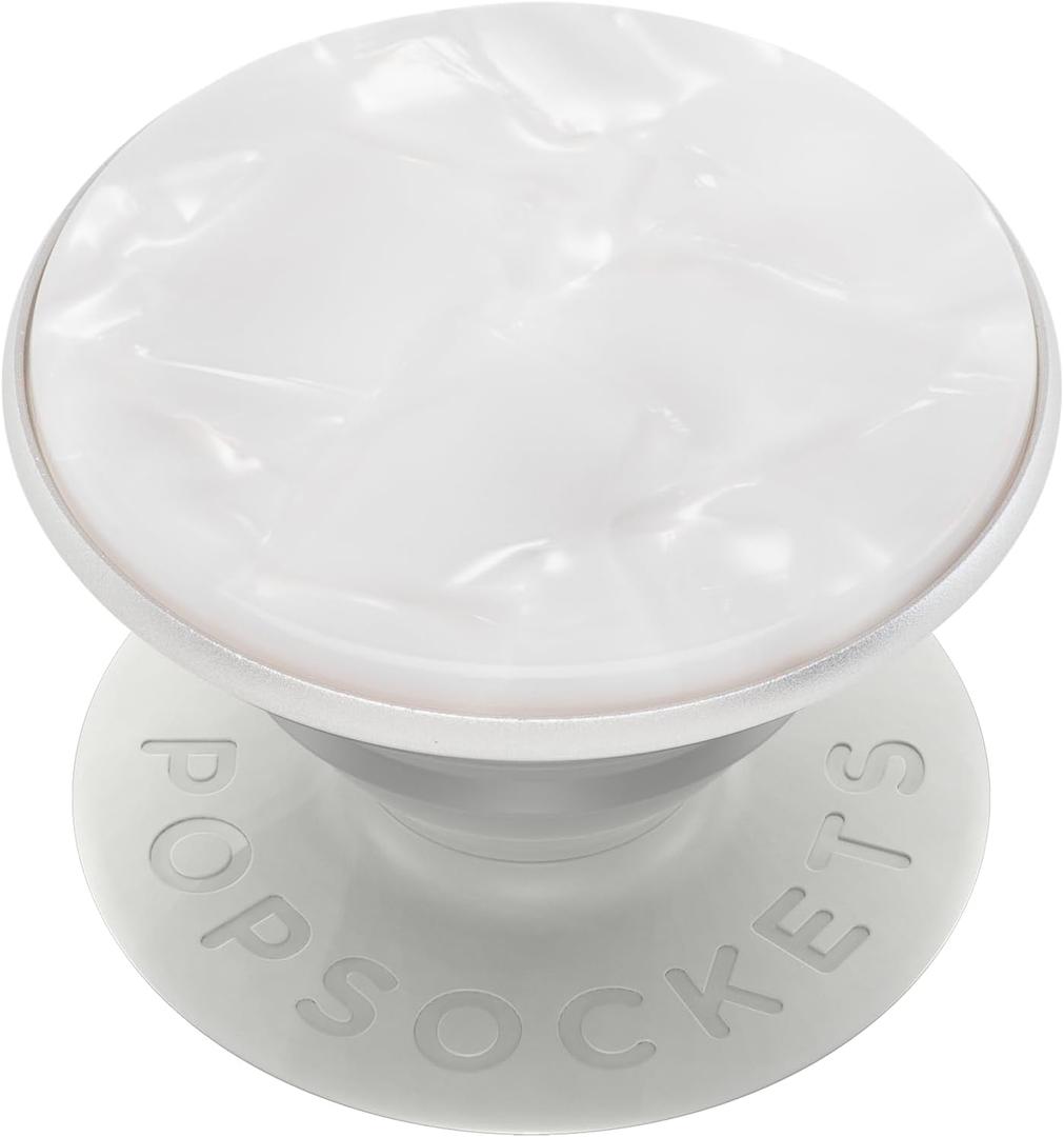 PopSockets Phone Grip with Expanding Kickstand, Pearl White