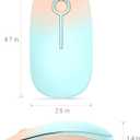 VssoPlor Wireless Mouse, 2.4G Slim Portable Computer Mice with Nano Receiver for Notebook, PC, Laptop, Computer (Orange to Green)