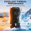Commercial Insulated Beverage Dispenser with Stand, 2 Gallon Stainless Steel Hot & Cold Drink Dispenser with Temperature Display, Spigot for Tea and Coffee(Black)
