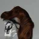 FELENDY 16" Ponytail Extension Long Curly Wavy Ponytails Clip in Claw Hair Extension Pony Tails Natural Looking Synthetic Hairpiece for Women Dark Brown Mix Light Auburn