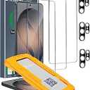 Ferilinso [Auto Dust Install] 3 Pack Screen Protector for Samsung Galaxy S26 Ultra, Military Grade Shatterproof, with 3Pack Tempered Glass Camera Lens Protector, Phone Case Friendly Accessories