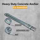 Party Animals 3/8 x 3 Inch Wedge Anchor, 25 PCs Zinc-Plated Industrial Anchor Bolts for Cement, Concrete