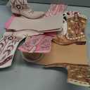 12 Set Western Boots Flower Boxes Centerpiece Boot Shape Gift Boxes Party Decoration Vase Centerpieces for Tables Boots Rodeo Birthday Baby Shower Supplies(Western Pink,Cowgirl Cow)