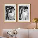 Upsimples 24x36 Poster Frame, Display Pictures 20x30 with Mat or 24x36 Without Mat, Wall Hanging Picture Frame, Gold, 1 Pack