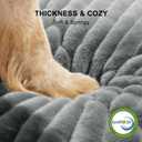 FURTIME Dog Bed for Small Dogs, Washable Orthopedic Dog Bed with Removable Cover, Rectangle Soft Calming Sleeping Puppy Bed Durable Pet Cuddler with Anti-Slip Bottom, Grey, S (20"x19"x6")