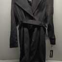 KARL LAGERFELD Women's Luxe Twill Classic Belted Maxi (Black, M)
