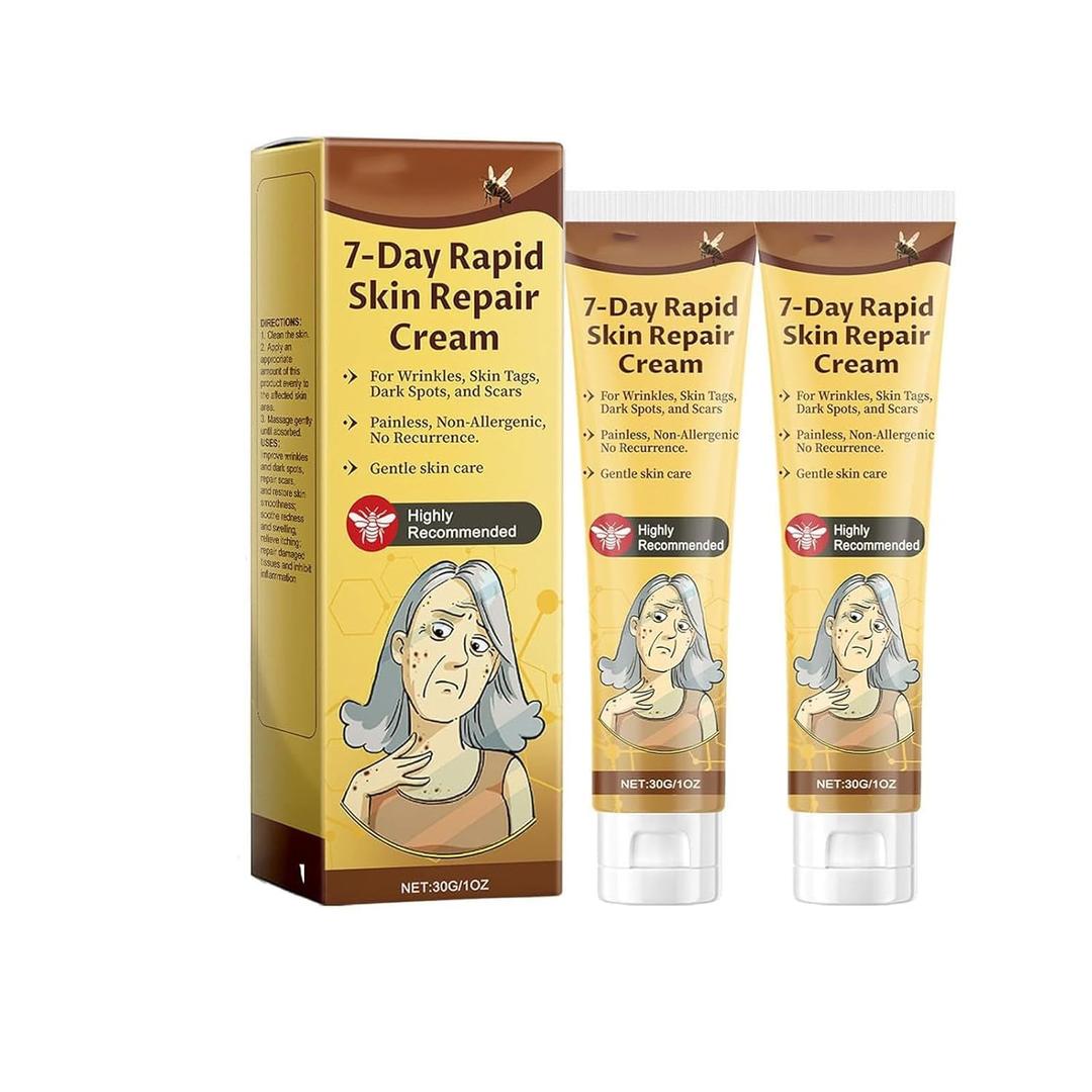 2 x 7-Day Rapid Skin Repair Cream,Intense Cream,All-in-one care cream,Reduce fine lines,Hydrating and Moisturizing, for All Types Skin (2PCS)