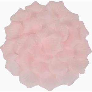 ATFL 0.9LB Baby Pink Flower Petals, 5000 Pcs Blush Pink Silk Rose Petals, 2.3''Fake Flower Petals,Pale Pink Rose Petals for Romantic Night for Her Set(Light Pink)