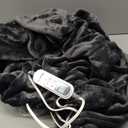 Amazon.com: Wapaneus Heated Blanket Electric Throw 72" x 84" Full Size with 10 Heating Levels 12 Hours Time Setings and Auto-Shut Off, Flannel Fast-Heating Electric Blanket, Dark Grey : Home & Kitchen