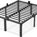 Queen Size Bed Frames 18 inch High 3500 lbs Heavy Duty Metal Platform, Mattress Foundation with Steel Slat Support/No Box Spring Needed/Noise Free/Non-Slip/Easy Assembly