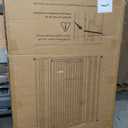 COMOMY 55.1" Extra Tall Pet Gate, 29.5-43" Wide with Adjustable Cat Door, Black
