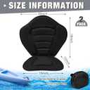 Lewtemi 2 Pack Kayak Seats with Back Support Adjustable Sit on Top Padded Boat Seat with Detachable Storage Bag and 8 Fixed D Ring and Screws