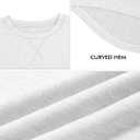 UNCLECAT Mens Short Sleeve T-Shirts Crew Neck Casual Shirt Summer Classic Basic Lightweight Fashion Tees White (White, S)