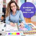 Planner 2026-2027, 18 Month Weekly and Monthly Academic Planner, Jan. 2026 - Jun. 2027, 9" x 11.6" A4 Large Hardcover Calendar Planner with Page Tabs, Separator Page, Inner Pocket, Bookmark, Stickers, Sticky Note Set