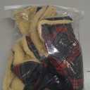 Winter Coat for Small and Medium Dogs, Puppy Plaid Jacket, Warm Coat for Cold Weather, Windproof Warm Dog Garments, Pet Thickened Outfits Indoor Outdoor, Red M