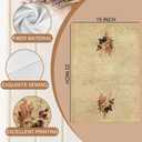 Vintage Fall Floral Kitchen Towels, Retro Rustic Antique Wildflower Floral Dish Tea Towels for Kitchen, Cottagecore Flower Decorative Hand Towels for Bathroom Decor, 16x24 Inch Set of 2