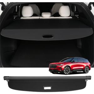 Cargo Cover Designed for 2023-2024 Lincoln Nautilus Rear Retractable Waterproof Trunk Shielding Shade Luggage Privacy Cover Security Car Accessory(Black)