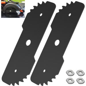 2 PK 243801-02 Edger Blade (7-3/4" x 2-3/4"), Compatible with Black & Decker LE750 & EH1000 EB-007AL Lawn Edger Blade - Replacement 243801-00, 243797-00, 40-519, for Craftsman Model CMEED400, (2 PK)